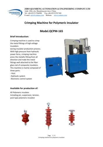 Insulator crimping machine Model.165