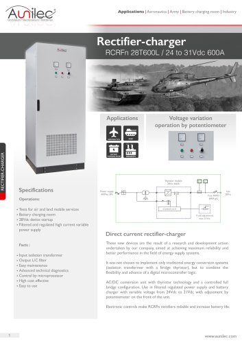 Rectifier-charger RCRFn 28V600A