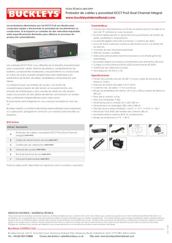 Datasheet: DCCT Pro2 Pinhole detector - Integral dual channel unit