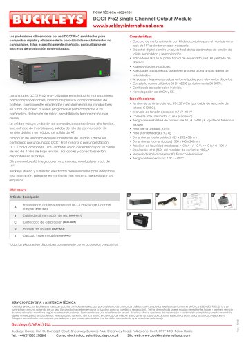 Datasheet: DCCT Pro2 Pinhole detector - Single channel output module