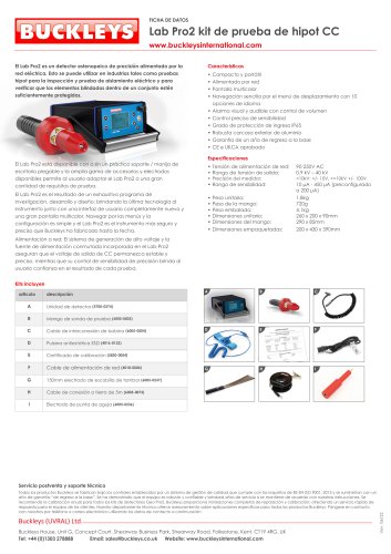 Datasheet: Lab Pro2 Mains powered pinhole detector