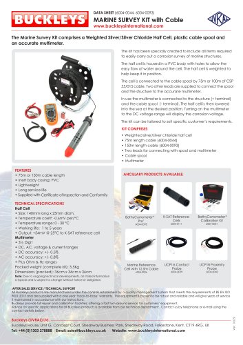 Datasheet: Marine Survey kit