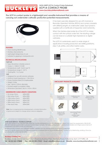 Datasheet: UCP1A contact CP probe