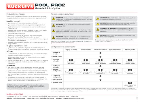 Quick start guide: Pool Pro2 - swimmingpool leak detector kit