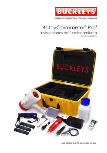 User Manual: BathyCorrometer® Pro'