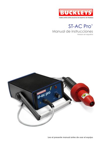 User Manual: ST-AC Pro' AC spark tester