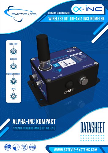 Datasheet Satevis Alpha Inc Kompakt 10T- Tri-Axis LoraWan Inclinometer 