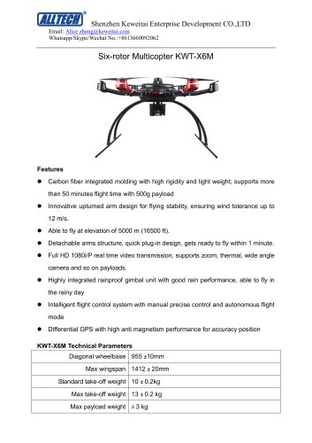 Police multifunctional Drone KWT-X6M