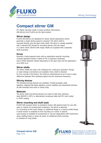 Compact stirrer GM