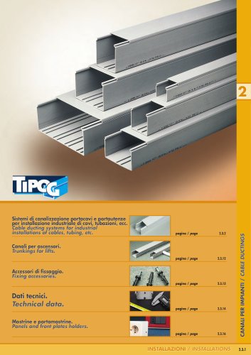 TIPO G. Cable ducting systems.