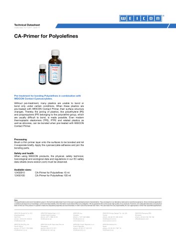 CA-Primer for Polyolefines TDS