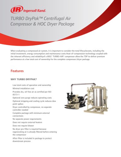 Centrifugal Air Compressor & HOC Dryer Package