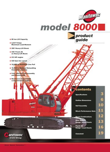 Crawler Cranes Model 8000