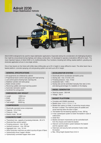 Adroit 2230 Slope Stabilization Vehicle
