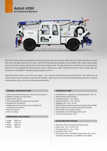 Adroit 420H 4x4 Shotcrete Machine