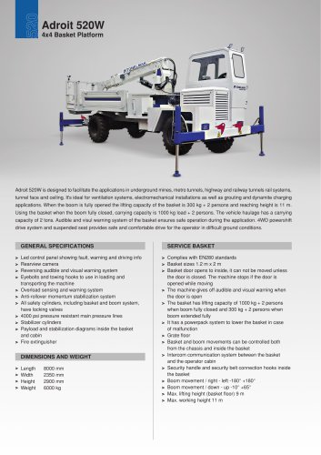 Adroit 520W 4x4 Basket Platform