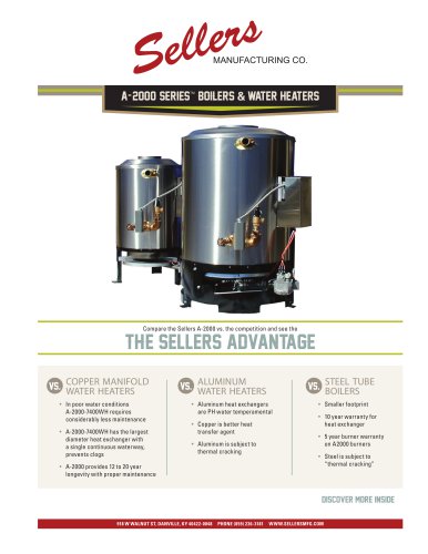 A-2000 series™ BOILERS & WATER HEATERS