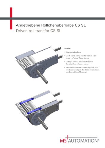 Driven roll transfer station