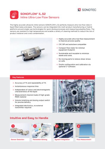 SONOFLOW® IL.52 Inline Ultra-Low Flow Sensor