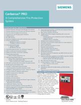 Cerberus PRO Comprehensive Fire Protection System, Data Sheet