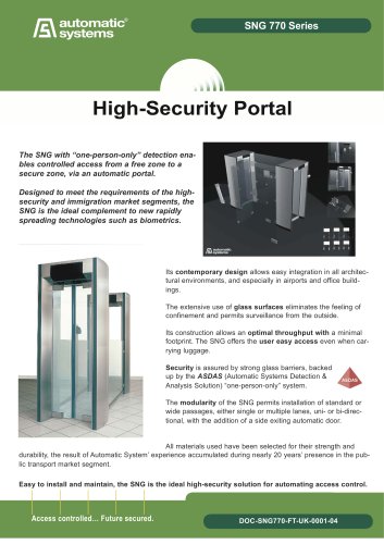 security booth SNG 770 series