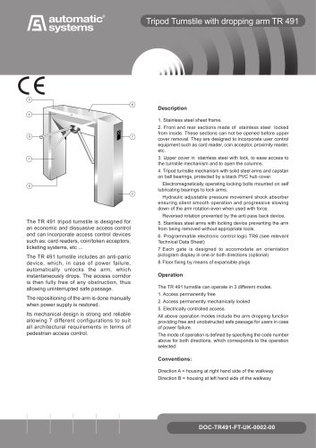 tripode turnstile TR 491