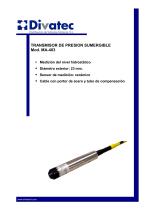TRANSMISOR DE PRESION SUMERGIBLE   Mod. MA-403-1
