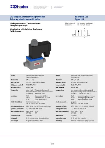 way plastic solenoid valve