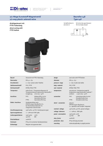 way plastic solenoid valve