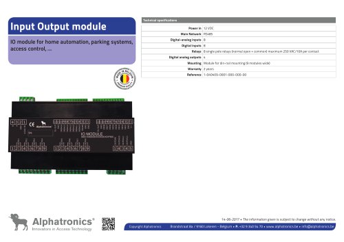 Input Output Module - 8 inputs