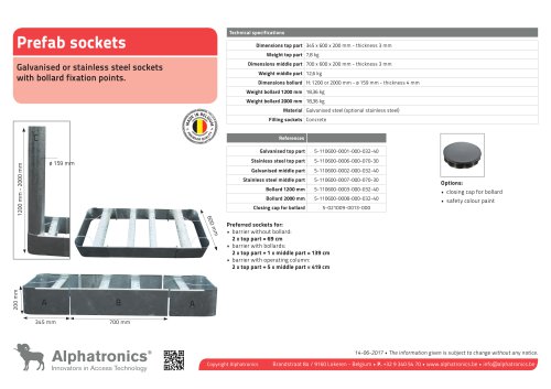 Prefab galvanized sockets