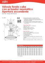 Válvula fondo cuba con actuador neumático Apertura ascendente - 1