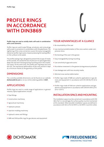 PROFILE RINGS IN ACCORDANCE WITH DIN3869