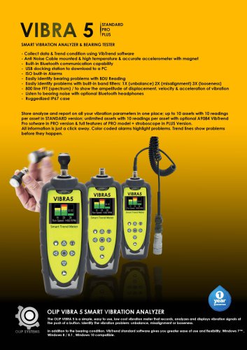 OLIP VIBRA 5 Series, Smart Vibration Analyzer