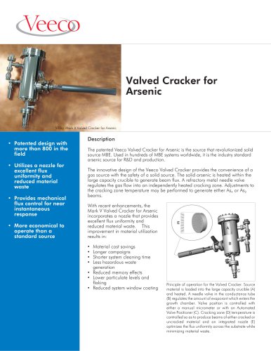 Valved Cracker for Arsenic