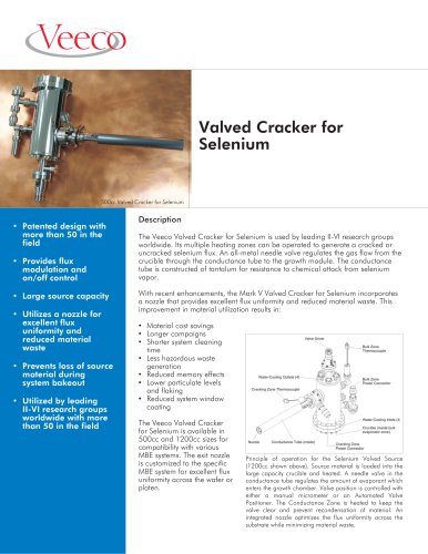 Valved Cracker for Selenium