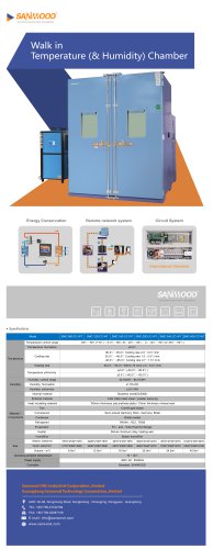 HUMIDITY AND TEMPERATURE TEST CHAMBER / CLIMATIC / WITH AIR CONDITIONING UNIT / STAINLESS STEEL SMC-2520-CC