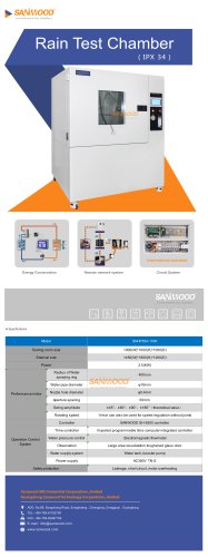 RAIN TEST CHAMBER / WATER SPRAY / WITH WINDOW / AUTOMATIC SM-IPX34