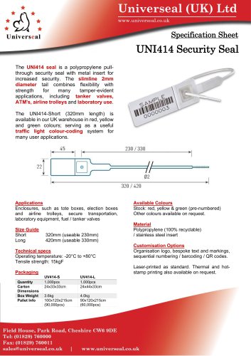 UNI414 Security Seal