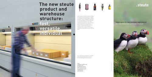 The new steute product and  warehouse  structure