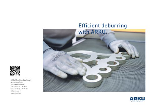 Overview deburring machines by ARKU