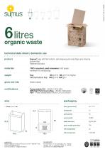 6 litres organic waste