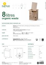 8 litres organic waste