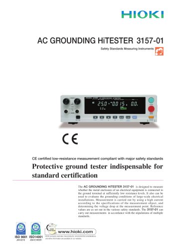 HIOKI 3157-01 AC GROUNDING HiTESTER