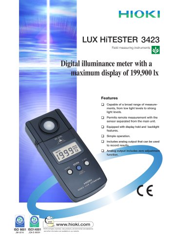 HIOKI 3423 Lux HiTESTER