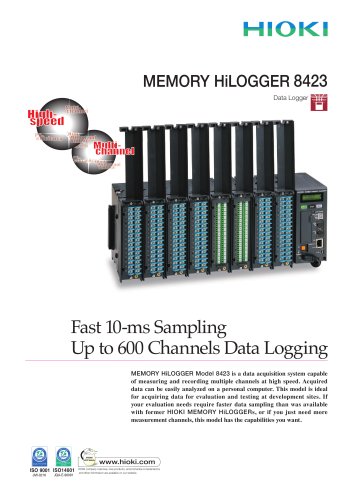 HIOKI 8423 MEMORY HiLOGGER Series