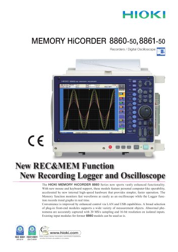 HIOKI 8860-50/8861-50 MEMORY HiCORDER