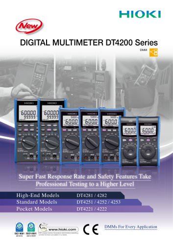 HIOKI DT4200 Series Digital Multimeters