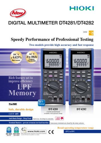 HIOKI DT4281/4282 Digital Multimeters