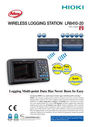 HIOKI LR8410-20 Wireless Logging Station